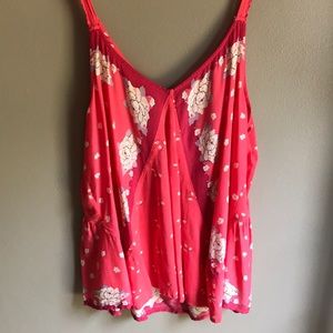 🌈 Free People Pink Tank/Blouse Size Medium EUC